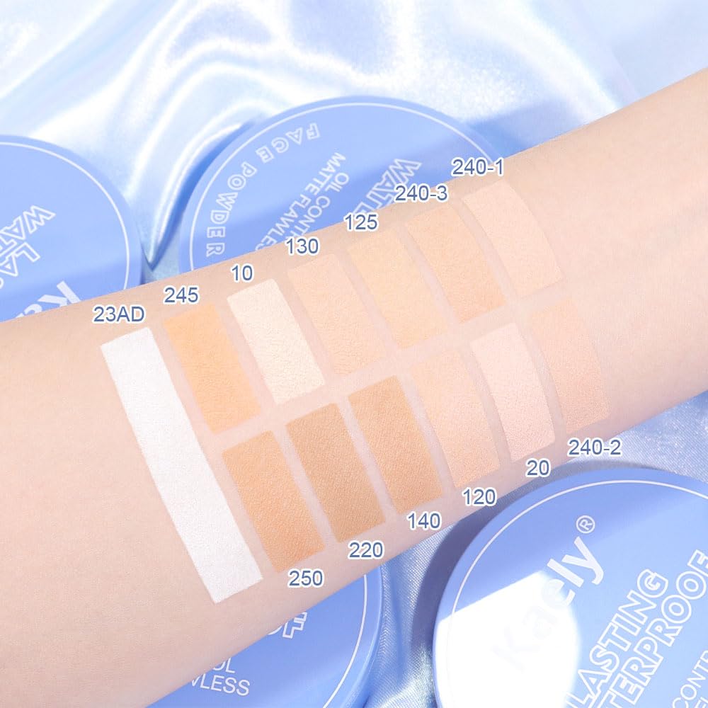 evpct Oil Control pressed powder compact shade 02 Natural Beige swatch for a seamless finish