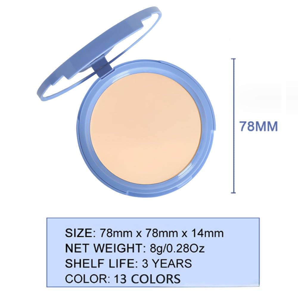 evpct Oil Control pressed powder compact travel-use in hand for on-the-go touch-ups