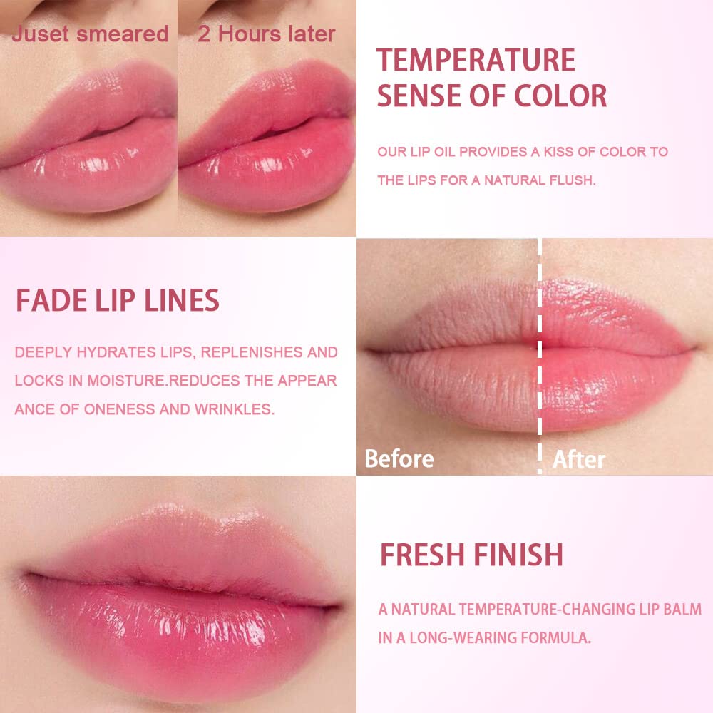 evpct peach tinted lip balm tube demonstrating natural color with moisture boost.