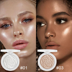 evpct highlighter palette swatches reveal a sparkling texture for radiant skin.