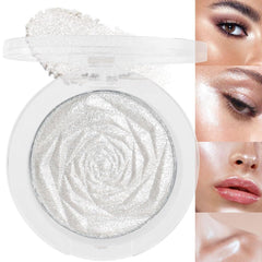 evpct pearl white silver highlighter palette brightens the face with radiant sparkle.