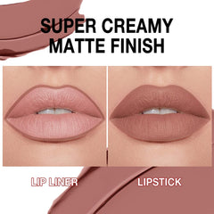 evpct Pointed-tip lipstick enables precise cupid's bow definition.