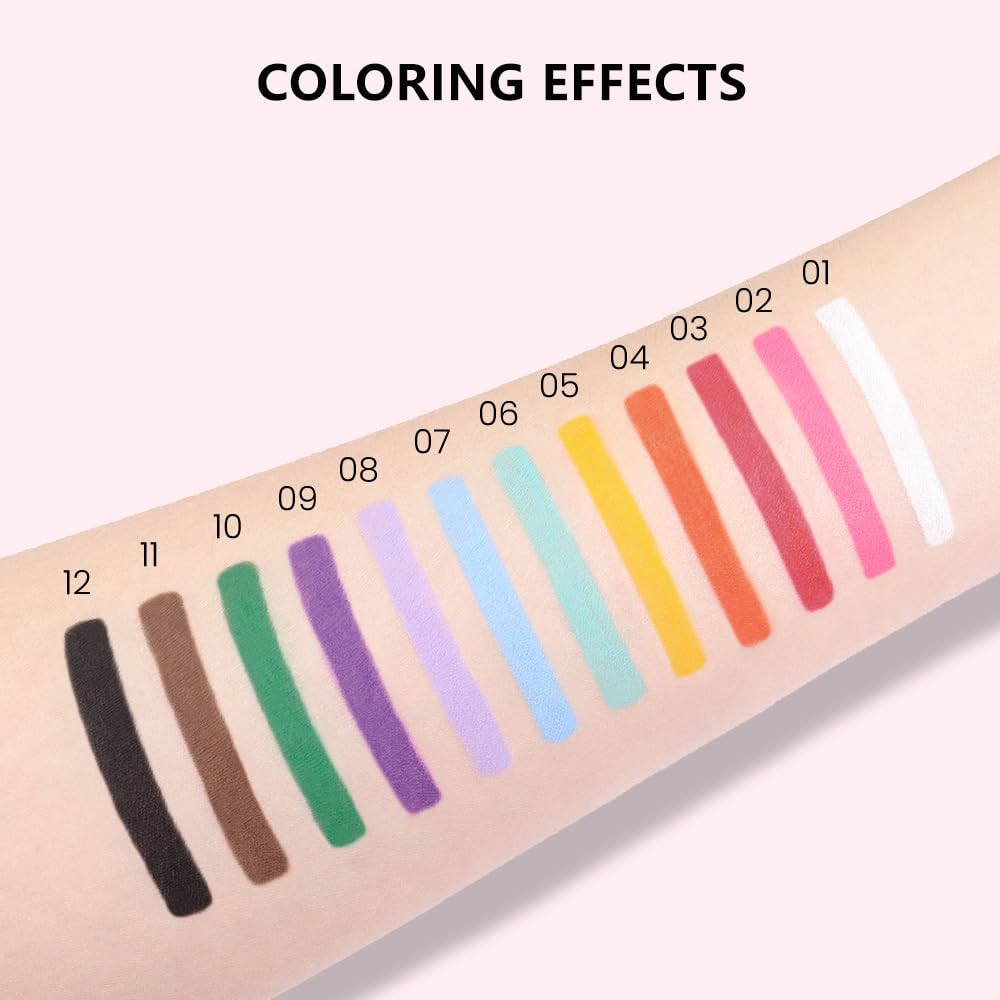 evpct purple eyeliner pencil glitter and matte finish for versatility.