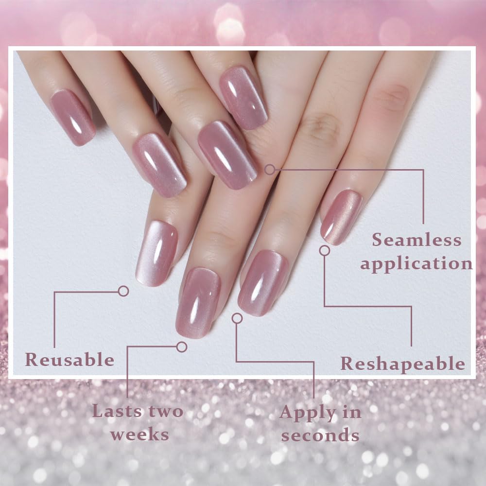 evpct Reusable gel acrylic nail set offering long-lasting wear and easy removal