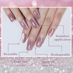 evpct Reusable gel acrylic nail set offering long-lasting wear and easy removal