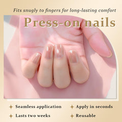 evpct Reusable press-on nails designed for multiple manicures.