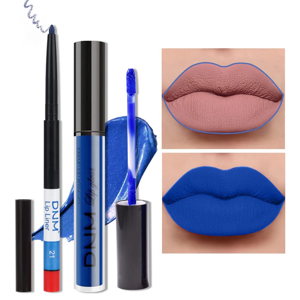 evpct Royal Light Blue Matte Lipstick with velvet finish offers long-lasting color