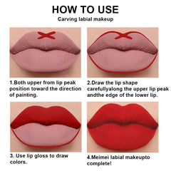 evpct Ruby Red matte liquid lipstick packaging closeup