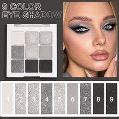 evpct silver white shimmer eyeshadow palette adds bright sparkle for photo-ready shine.