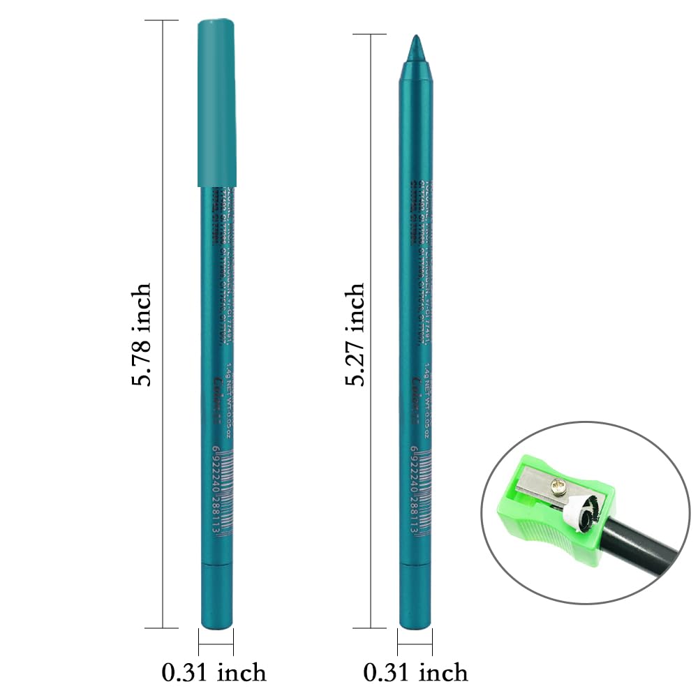 evpct Teal Eyeliner Pencil for Halloween makeup and creative looks.