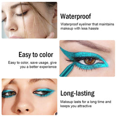evpct Teal Eyeliner Pencil smudge-proof finish designed for long-lasting wear.