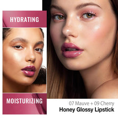 evpct lipstick tube open reveals smooth, non-sticky formula for comfortable wear.