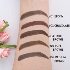 evpct Waterproof brow pomade demonstrates durable color for all-day wear.