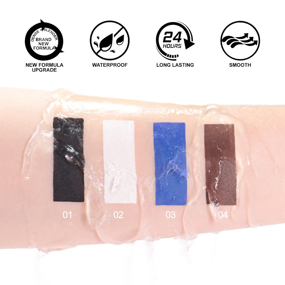 evpct waterproof eyeliner pencil offers long-lasting wear and smudge resistance