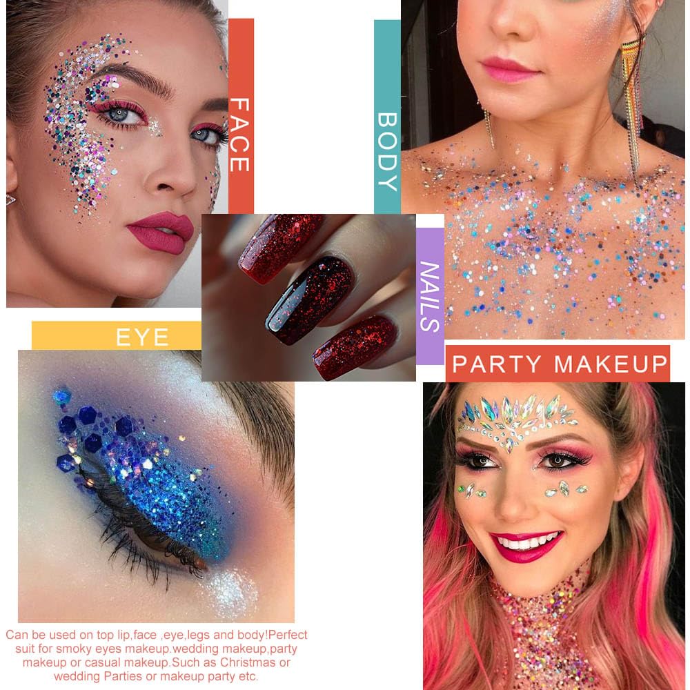 evpct waterproof glitter eyeshadow shine with long-lasting sparkle