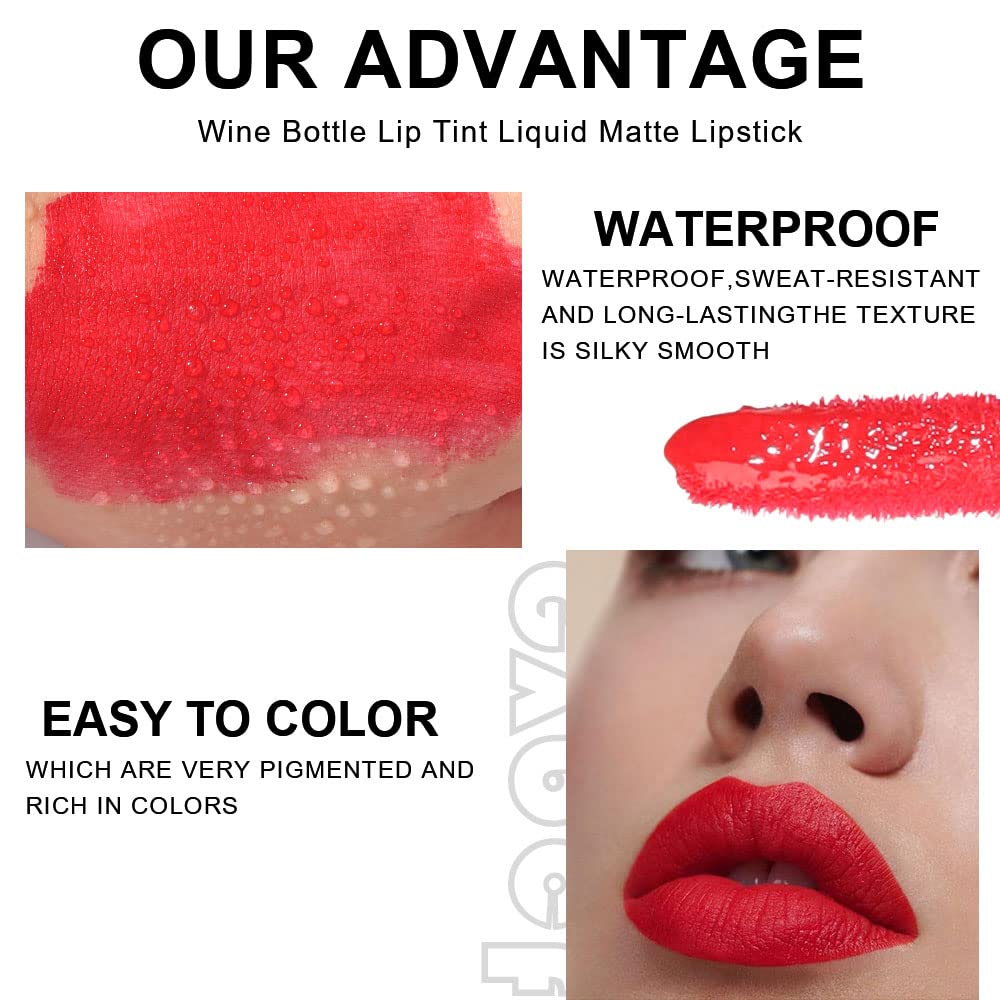 evpct waterproof lip tint cap close-up emphasizes long-lasting wear.