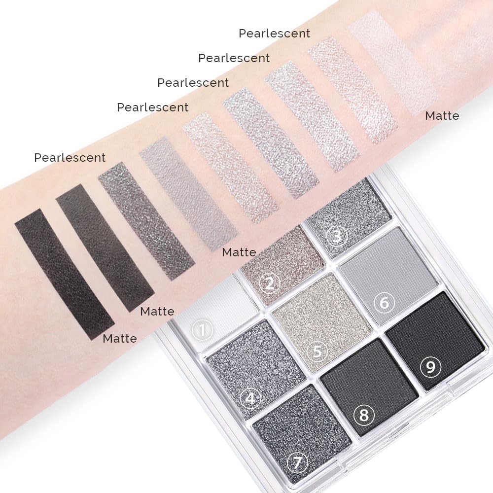 evpct waterproof long-lasting formula showcased by the palette for all-day wear.