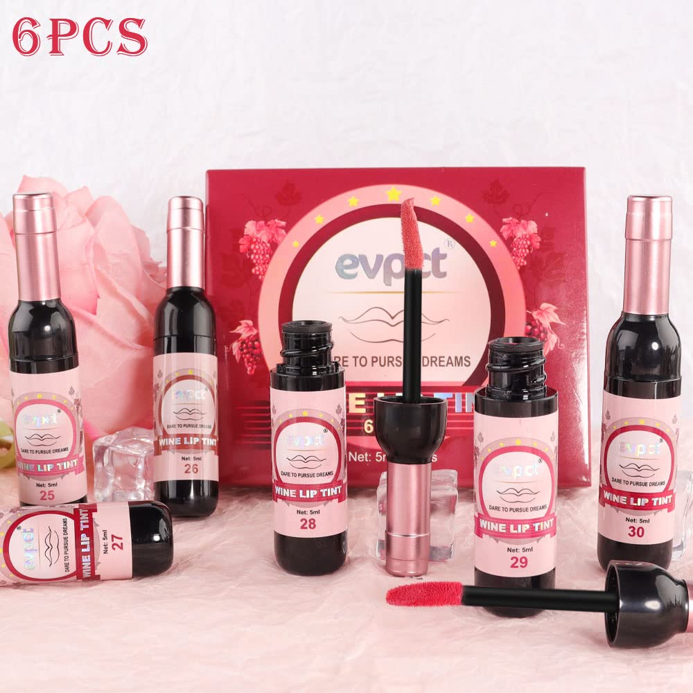 evpct Wine Lip Tint berry wine shade highlighted as bold finish
