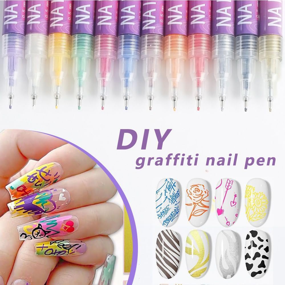 EVSISOK fine-tip nail art pen close-up for precise lines