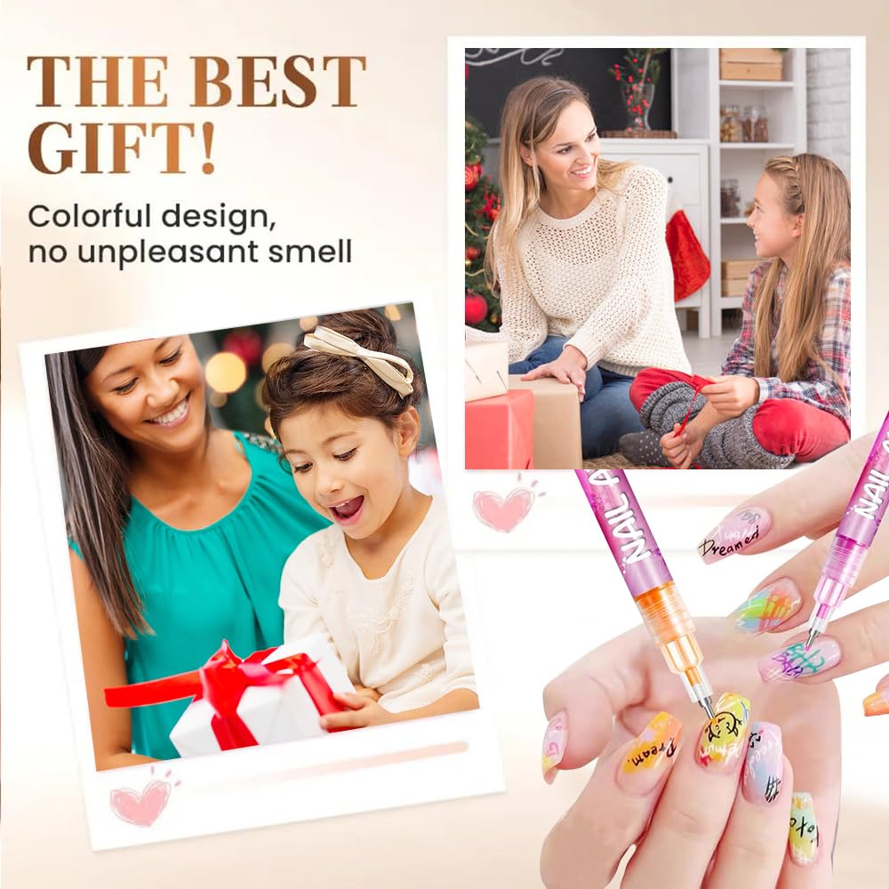 EVSISOK washable nail art pens ideal for kids