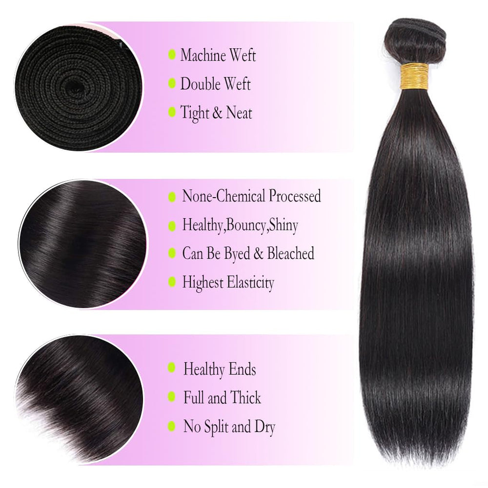 EWOSS 20 inch straight bundles laid flat for smooth color matching