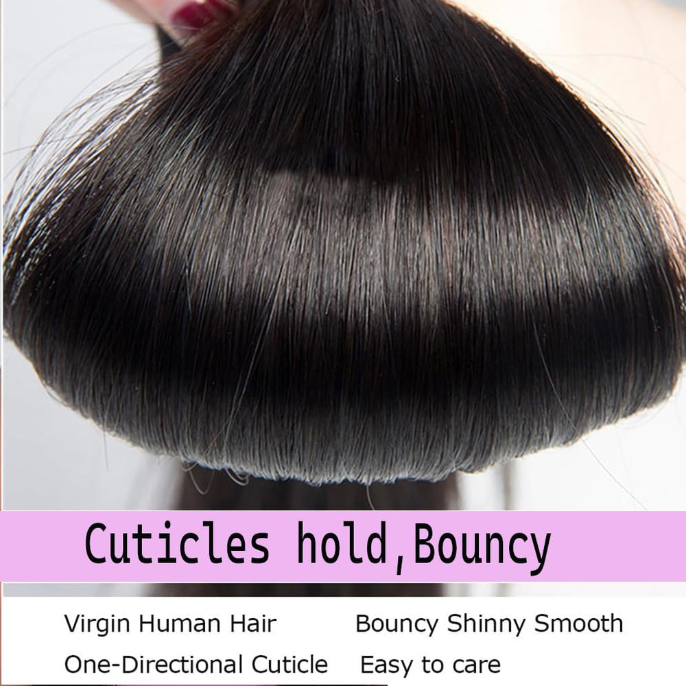 EWOSS 22 inch straight bundles close-up showing silky weft and texture