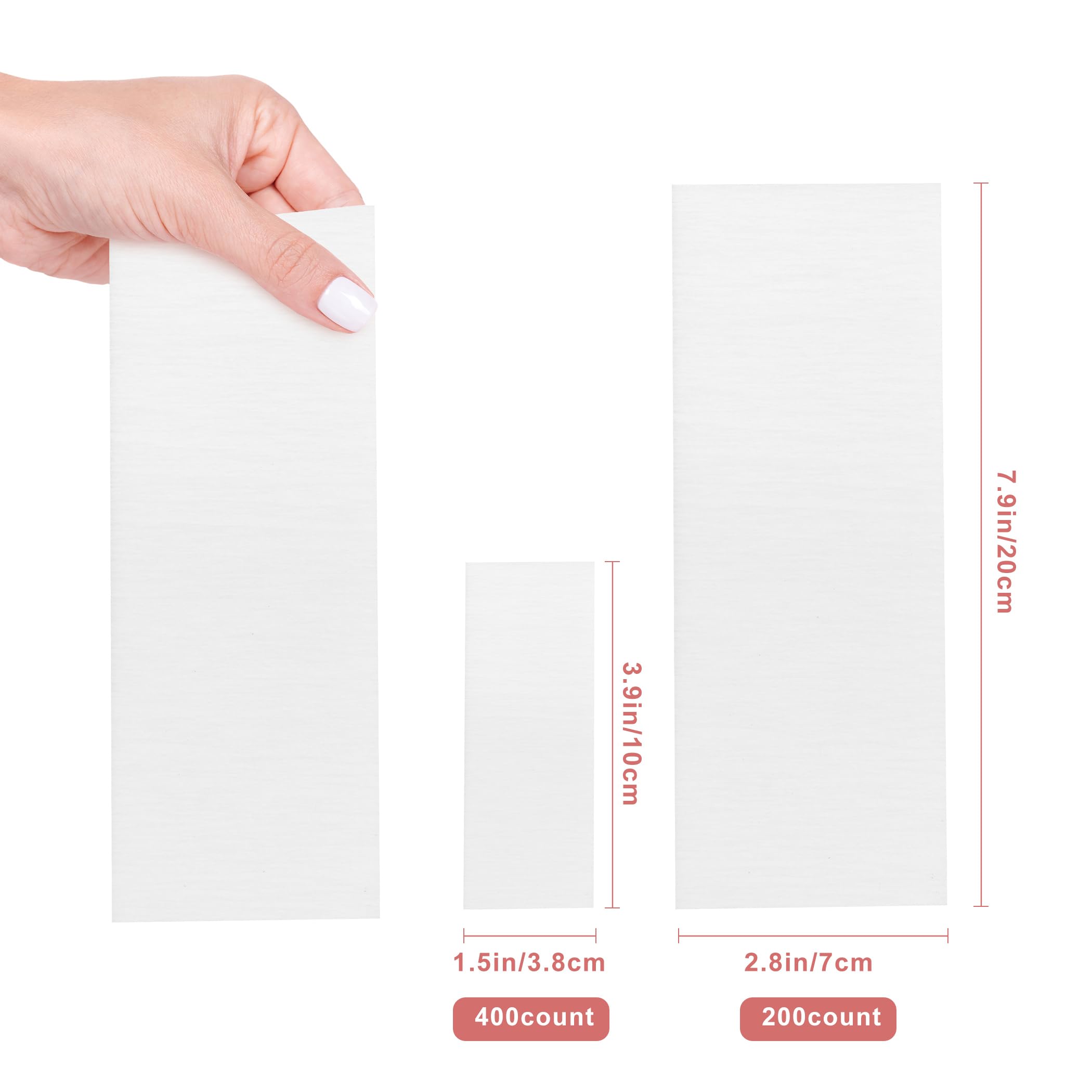 EWVVSS large strips demonstrating even wax application on a leg.