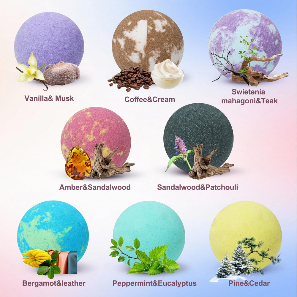 Excalla bath bomb eucalyptus for an energizing, refreshing moment