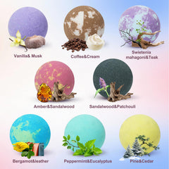 Excalla bath bomb eucalyptus for an energizing, refreshing moment