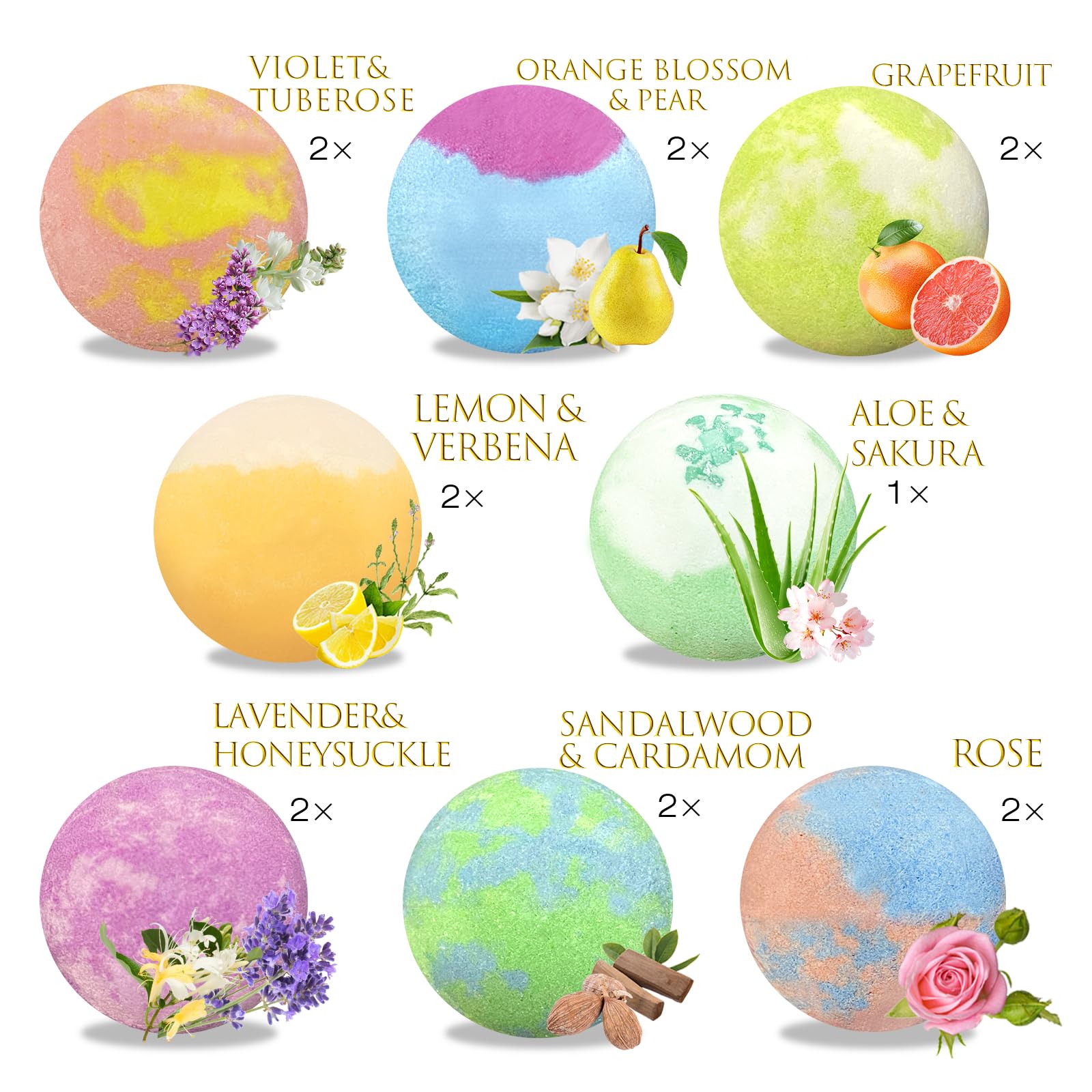 Excalla eight-fragrances close-up shows diverse scents for personalized relaxation.