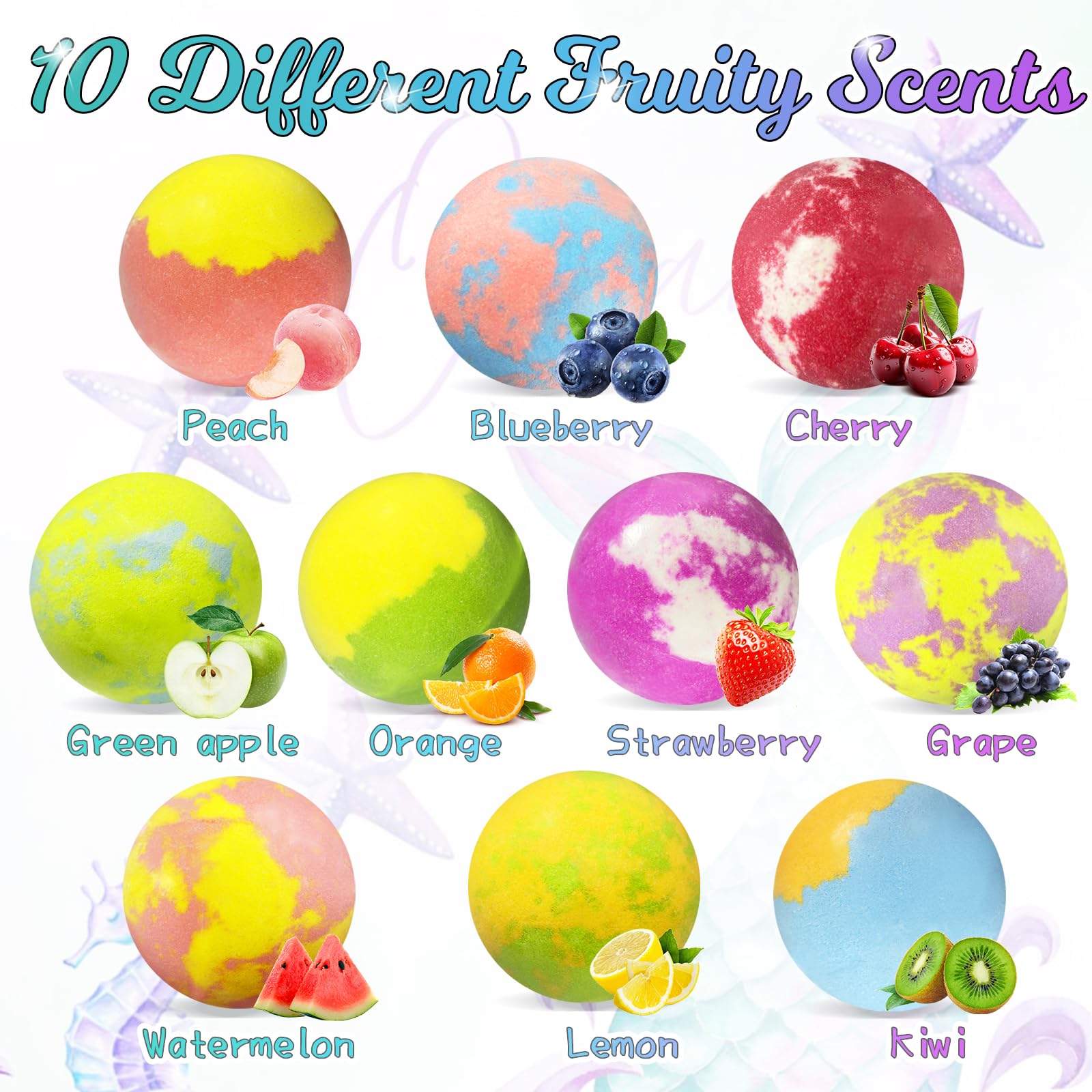 Excalla bath bombs include two extra hair clips for styling