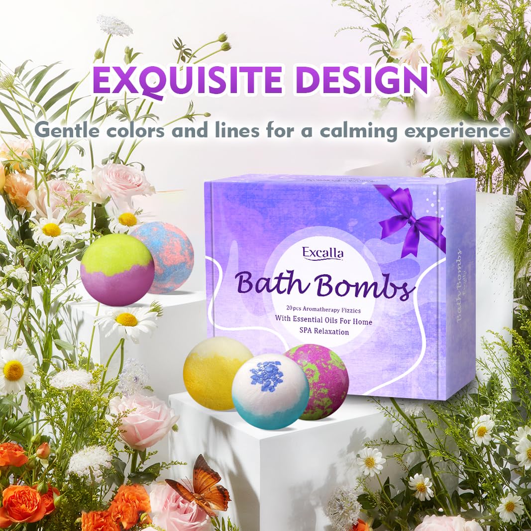 Excalla packaging highlights cruelty-free label and gentle spa treats.