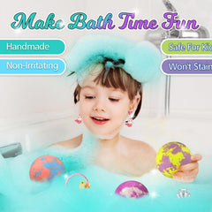 Excalla bath bombs feature a sequined starfish accessory