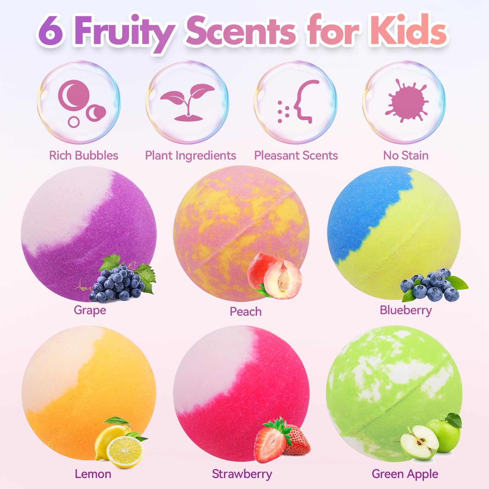 Excalla bath bombs are easy to clean with no staining on tubs.