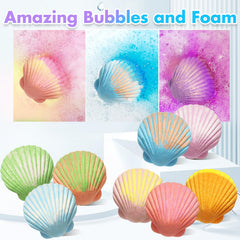 Excalla Mermaid Bath Bombs fizz and color the tub playfully