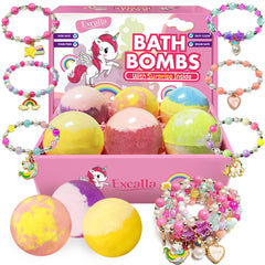 Excalla six-scent bath bomb set creates colorful bubbles and scents for kids.