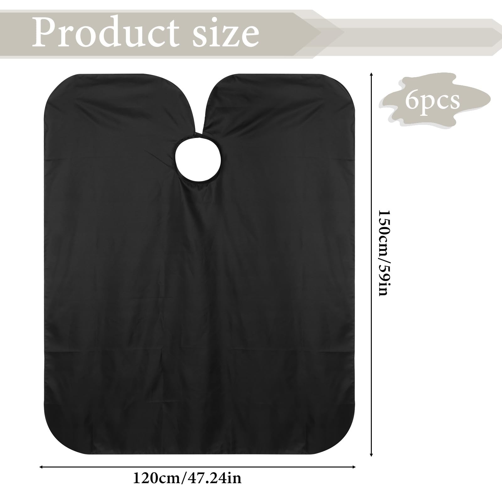 Exclaith cape neck snap closure with adjustable fit.