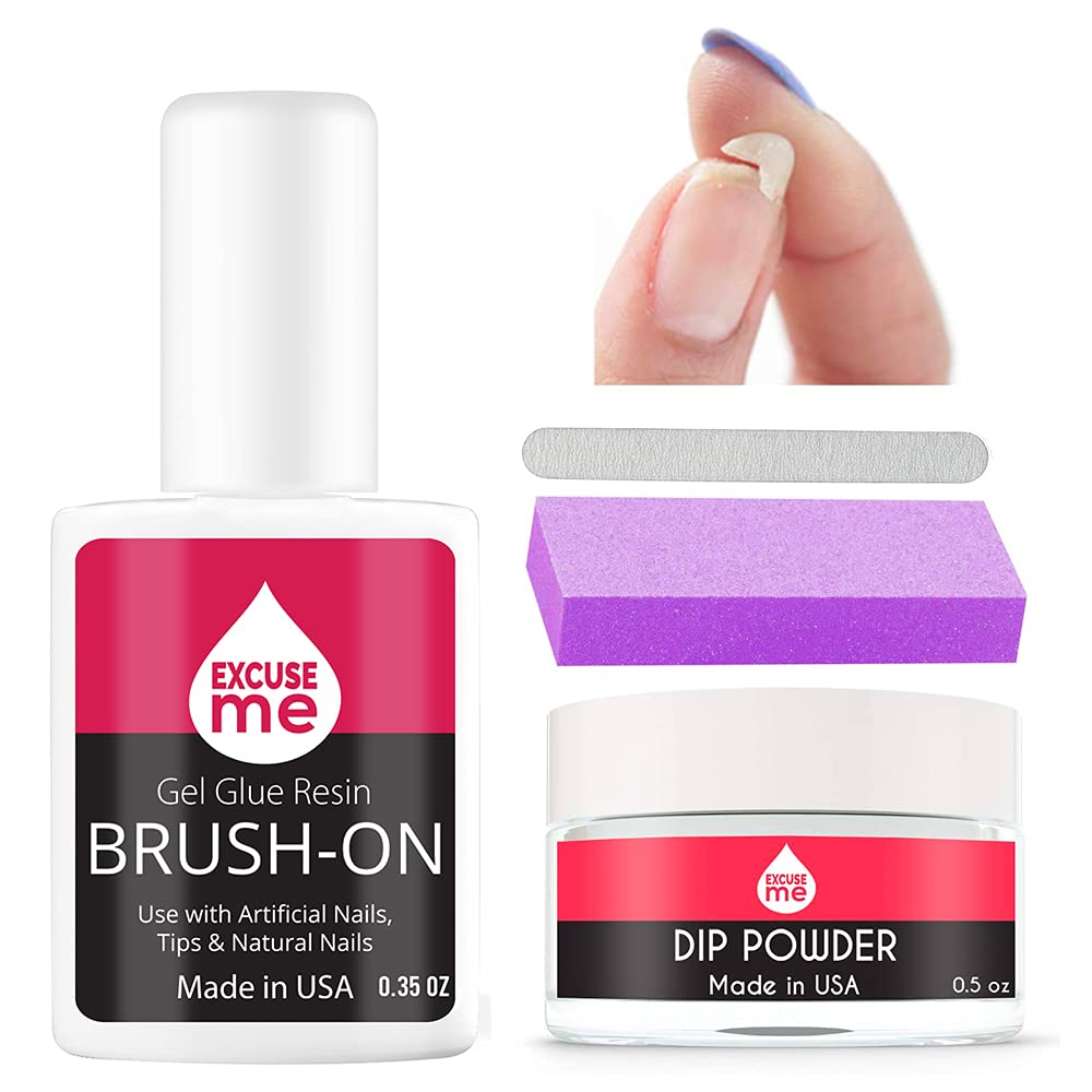 EXCUSE ME nail repair kit with glue gel for repairing broken nails