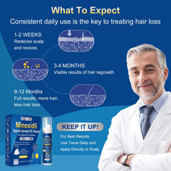 Exdeploy minoxidil foam on scalp application targeting thinning areas