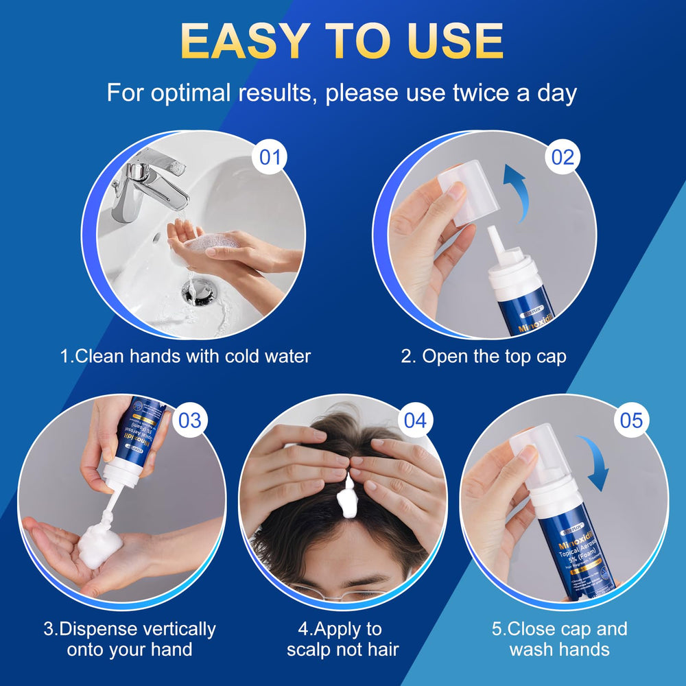 Exdeploy minoxidil foam side bottle view of premium design