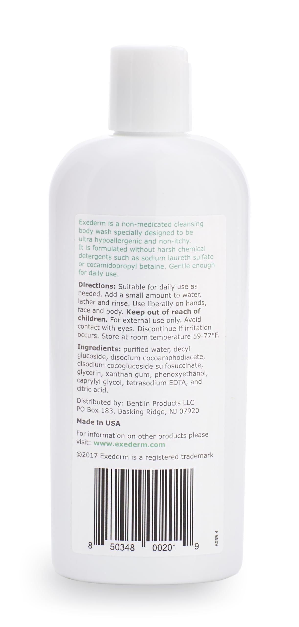 Exederm in a bathroom scene ready for a calming shower routine.