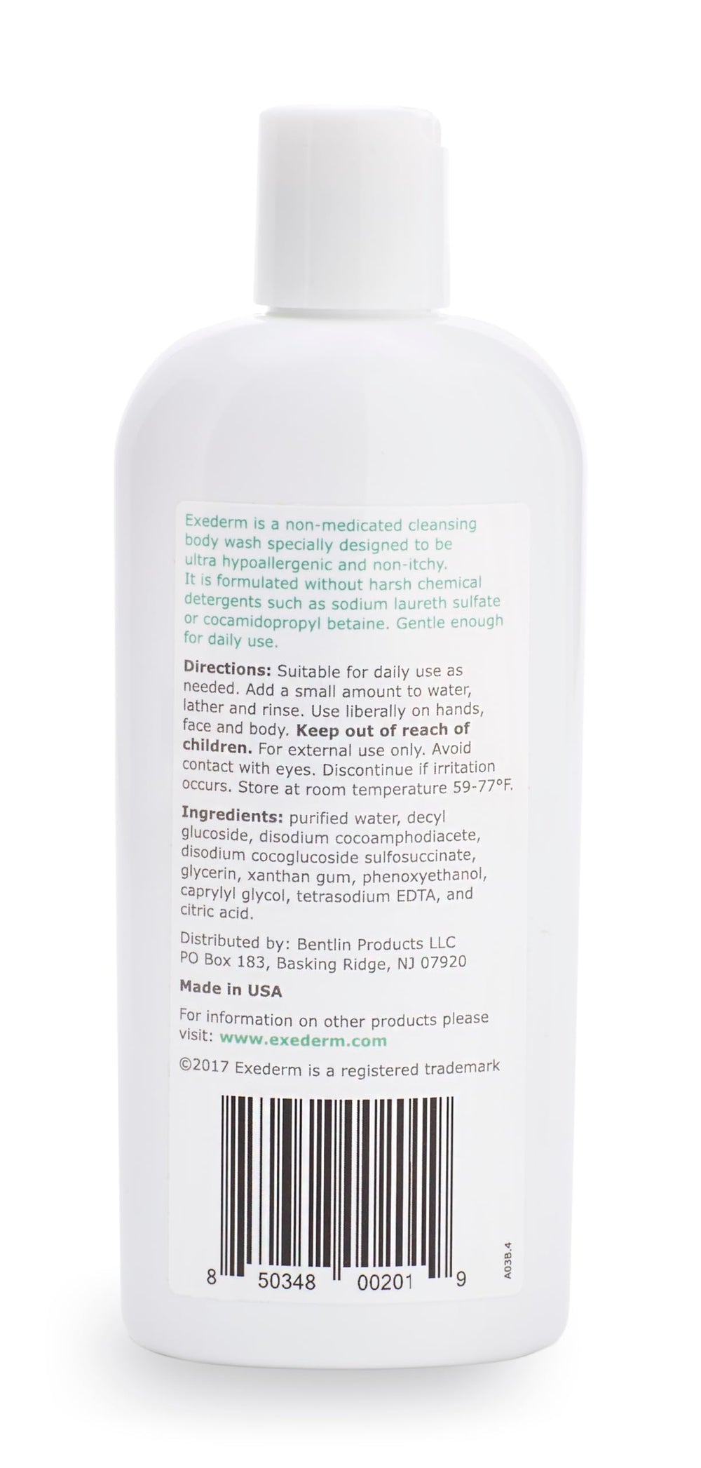Exederm in a bathroom scene ready for a calming shower routine.