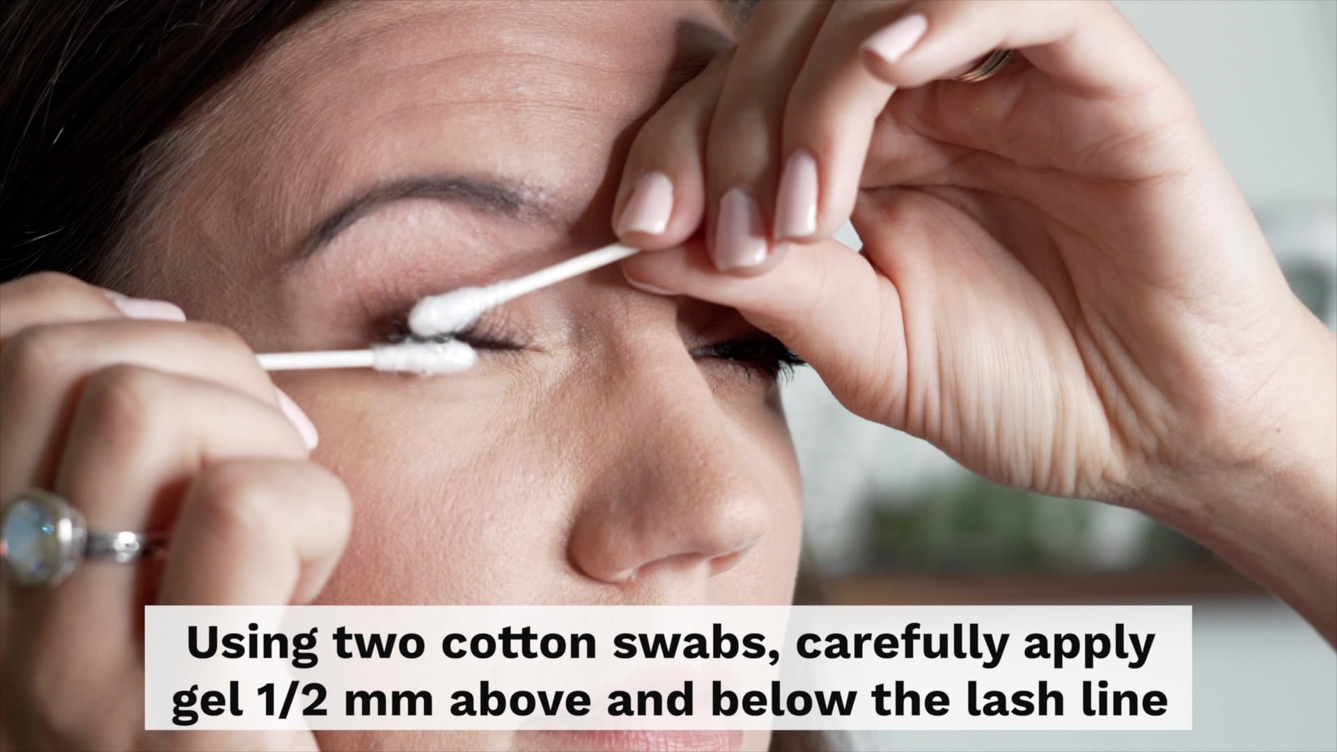 Existing Beauty lash remover safety-cap closeup emphasizing secure cap and leak prevention.