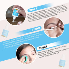 Existing Beauty lash remover gel application closeup for precise lash glue removal.