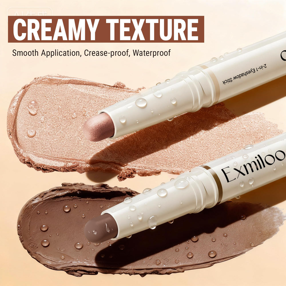 Exmiloo Eyeshadow Stick compact design fits in any bag for on-the-go beauty.