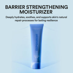 Experiment Molecular Mesh Barrier Moisturizer texture swatch showing light, non-greasy finish