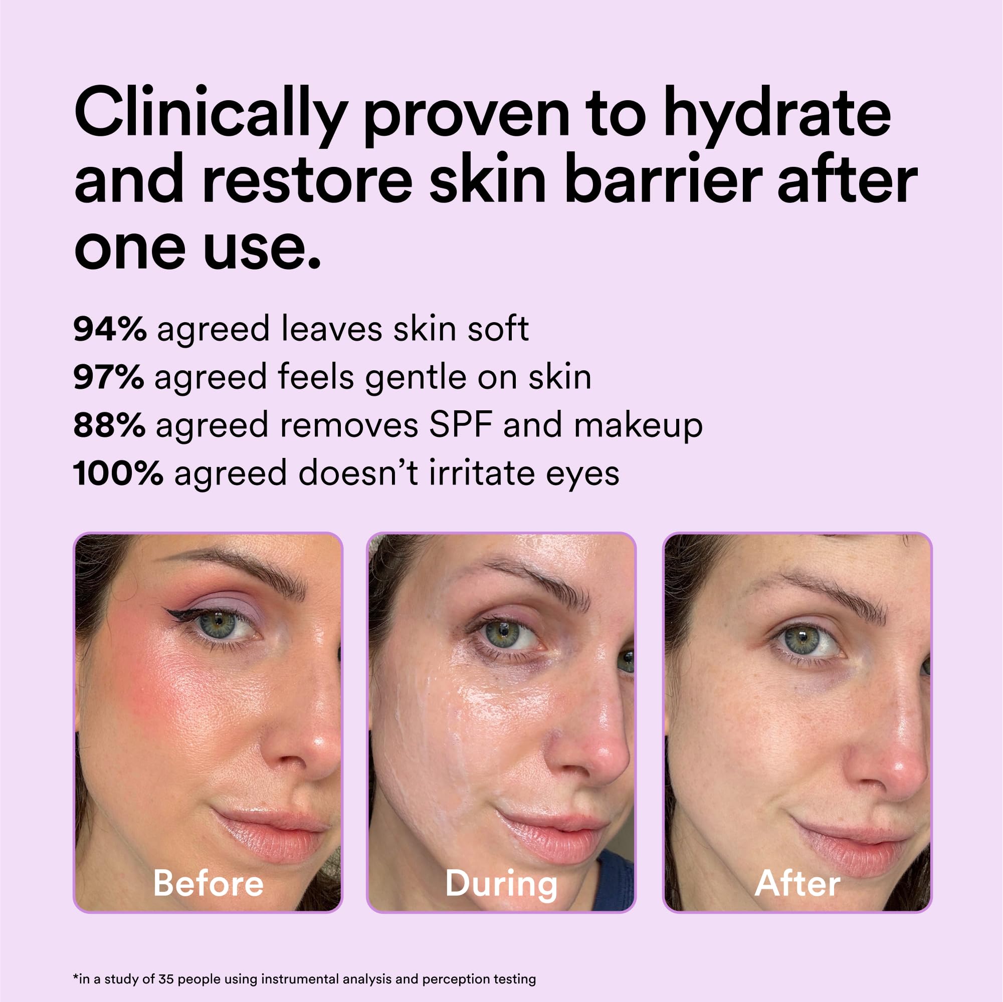 Experiment Plasma Wash gel texture close-up, suggesting a gentle, hydrating cleanse