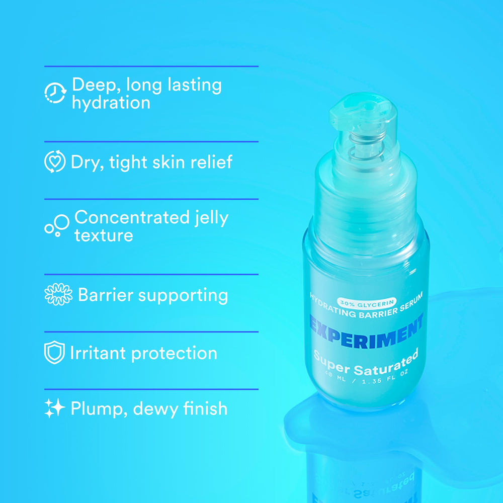 Experiment serum in hand ready for application, smooth and nourishing.