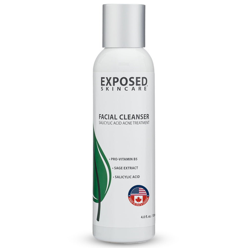 Exposed Skin Care acne cleanser bottle pump for easy daily cleansing.