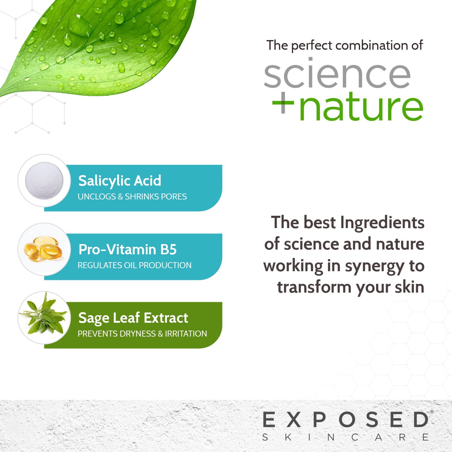 Exposed Skin Care acne cleanser compact packaging for travel convenience.